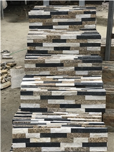 Black White Yellow Multicolors Natural Quartzite Ledge Stone