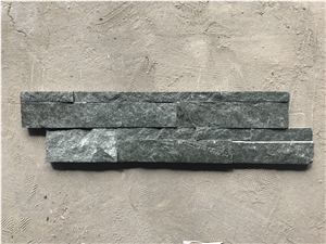 Green Split Face Ledge Stone Panels, Green Natural Quartzite / Granite