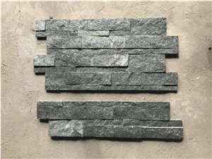 Green Split Face Ledge Stone Panels, Green Natural Quartzite / Granite