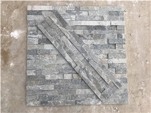 Grey Quartzite Stacked Stone,Natural Culture Stone, Grey Ledge Stone