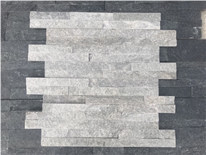 Grey Quartzite Stacked Stone, Natural Culture Stone,Ledge Stone Corner