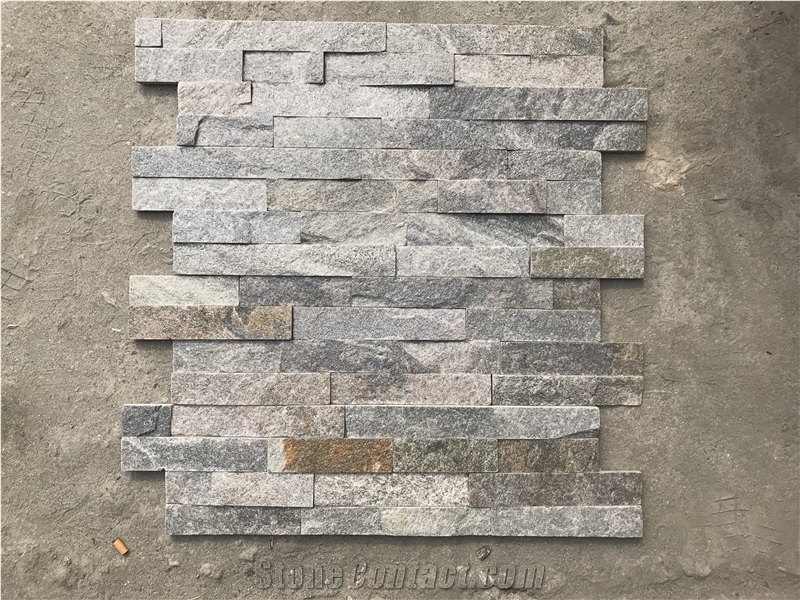 Grey Quartzite Stacked Stone,Natural Culture Stone, Ledge Stone