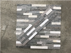 Grey White Quartzite Stacked Stone,Culture Stone,Natural Ledger