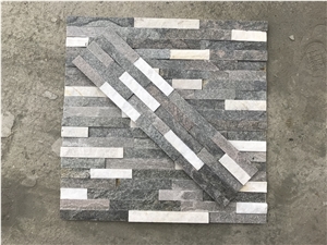 Grey White Quartzite Stacked Stone,Culture Stone,Natural Ledger