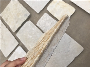 Natural White Quartzite Loose Stone Tiles, Wall Tiles