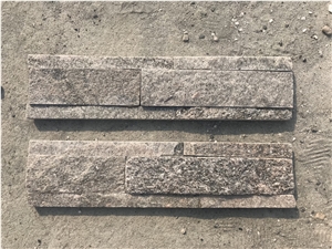Pink Quartzite Stacked Stone, 7*30 Culture Stone, Ledge Stone