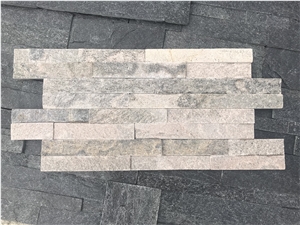 Pink Quartzite Stacked Stone, Natural Culture Stone, Pink Ledge Stone
