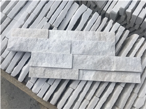 White Quartzite Stacked Stone, 7*30 Culture Stone, Ledge Stone