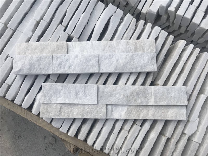 White Quartzite Stacked Stone, 7*30 Culture Stone, Ledge Stone