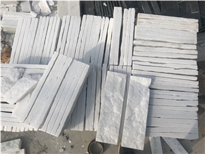 White Quartzite Stacked Stone, 7*30 Culture Stone, Ledge Stone