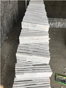 White Quartzite Stacked Stone, 7*30 Cultured Stone, Ledge Stone