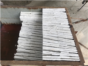 White Quartzite Stacked Stone, 7*30 Cultured Stone, Ledge Stone