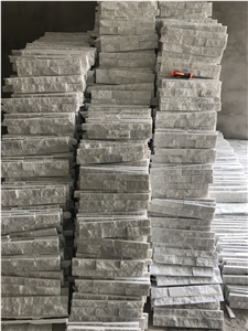 White Quartzite Stacked Stone, 7*30 Cultured Stone, Ledge Stone