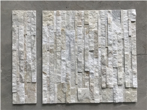 White Quartzite Stacked Stone, Natural Culture Stone, Ledge Stone