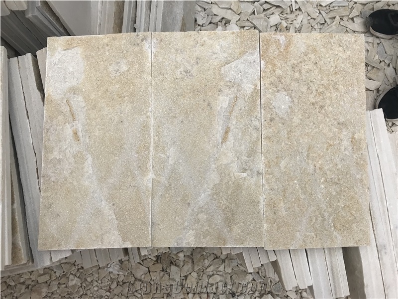 White Quartzite Wall Tiles in Natural Surface Natural Thickness
