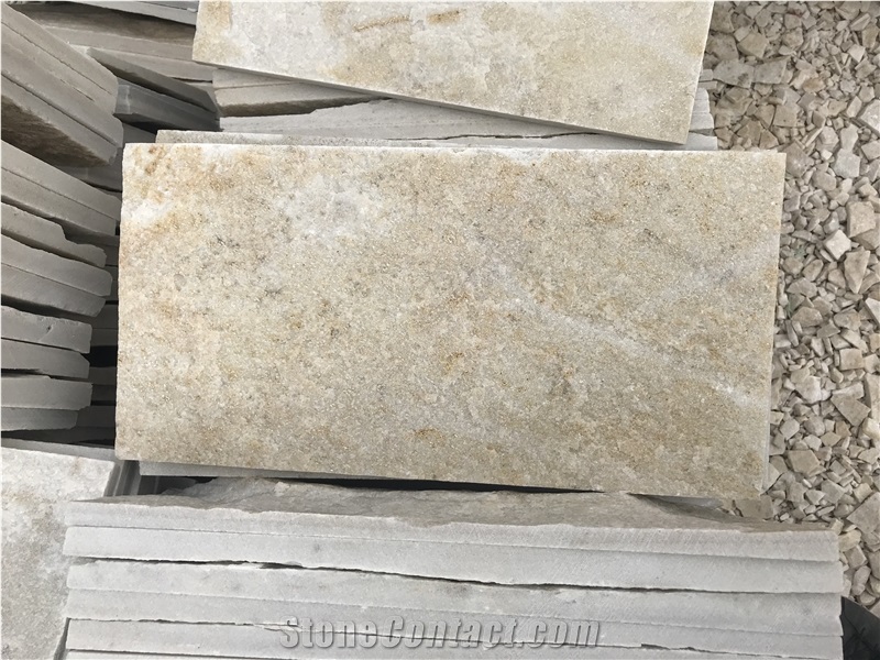 White Quartzite Wall Tiles in Natural Surface Natural Thickness
