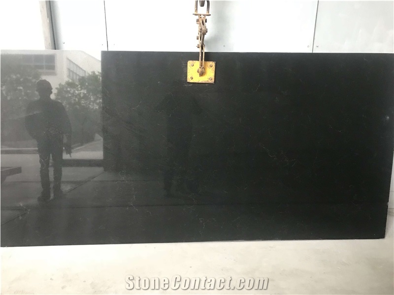 Black Artificial Marble Slabs