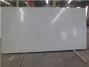 Carrara White Quartz Slab, White Quartz Tile, Artificial Quartz Stone