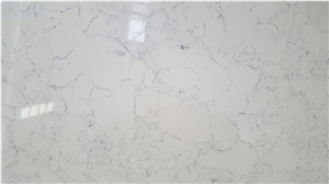 Carrara White Quartz Slab, White Quartz Tile, Artificial Quartz Stone