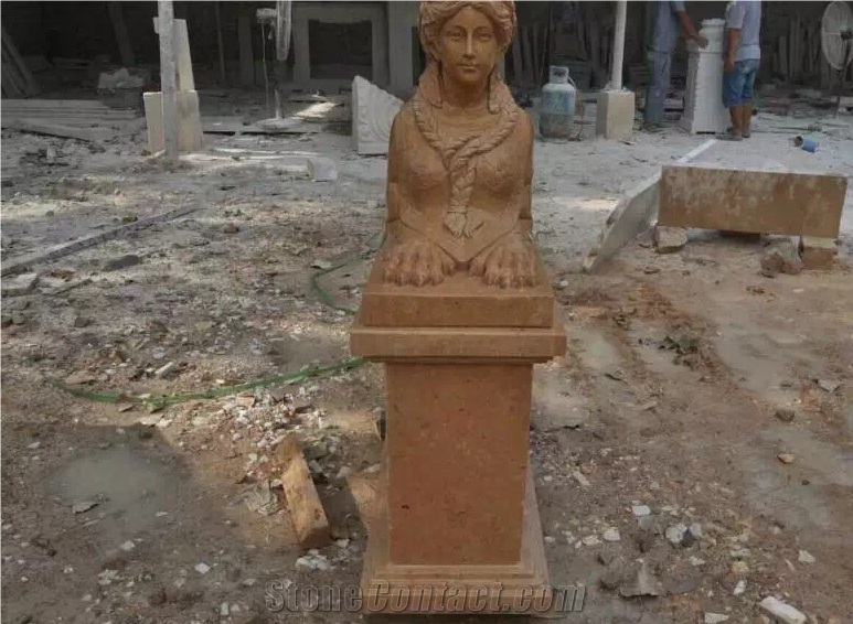 China Marble Sculpture Handcarved Stone Carvings Street Statues