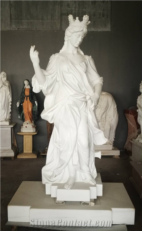 China Marble Sculptures Human Stone Carvings Religious Statues Busts