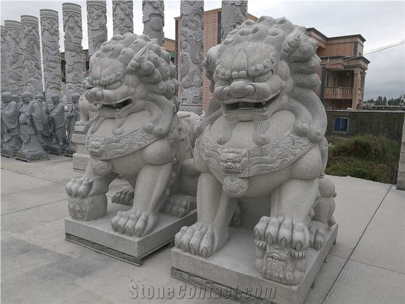 China Stone Carvings Granite Marble Lion Sculptures Landscape