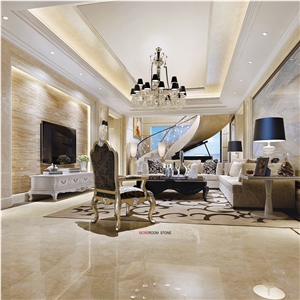 Foshan Grade a Beige Marble Look Porcelain Flooring Tile