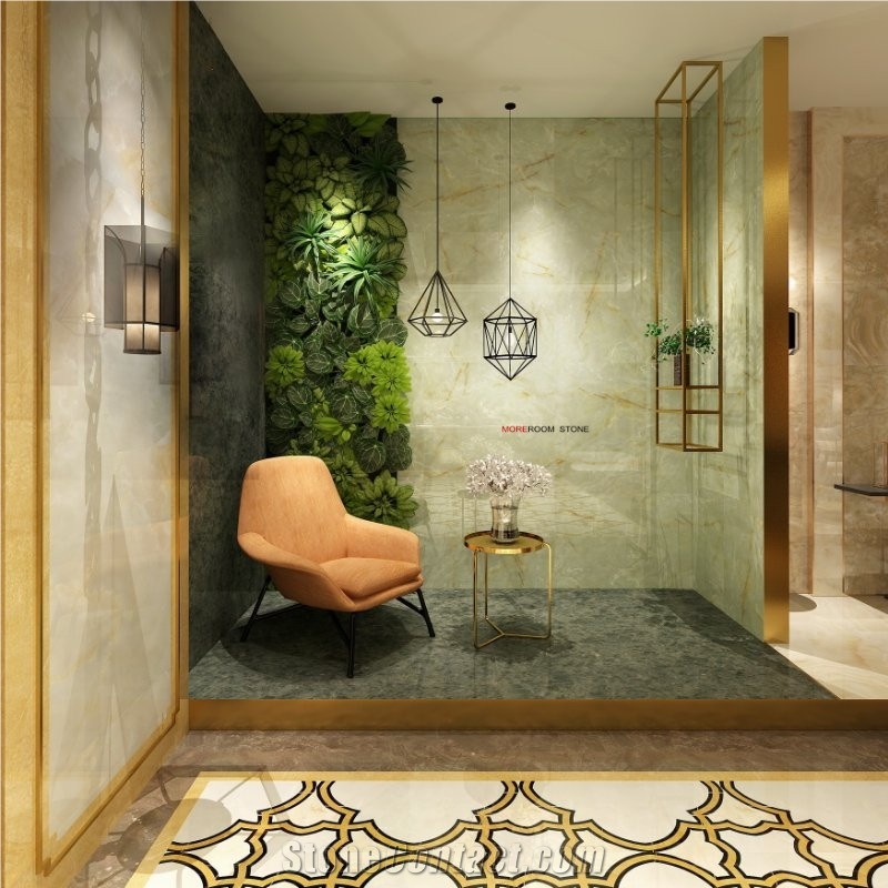 Green Onyx Look Porcelain Wall Tile 800x800