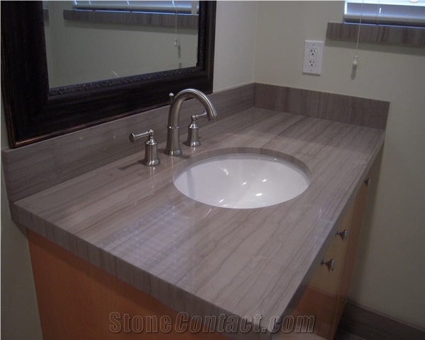 Athen Wood Grey Marble Slabs&Tiles Countertops,Tabletops,Vanity Tops