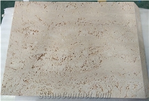 Vein Cut Unfilled Roman Travertine Honeycomb-Backed Stone Panels