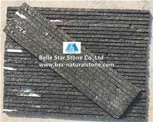 Black Galaxy Granite Mini Stacked Stone,Waterfall Shape Ledgestone