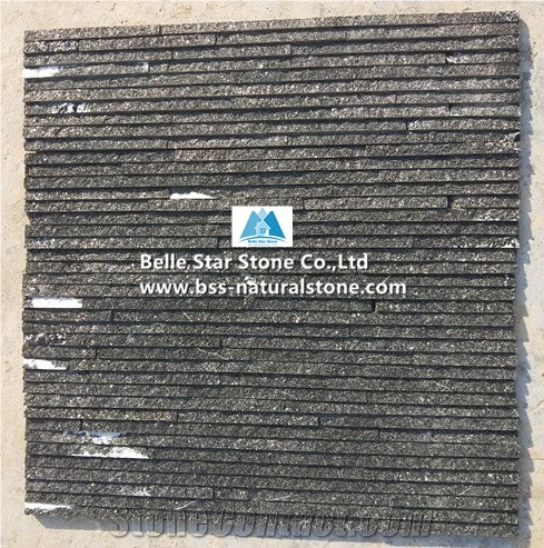 Black Galaxy Granite Mini Stacked Stone,Waterfall Shape Ledgestone