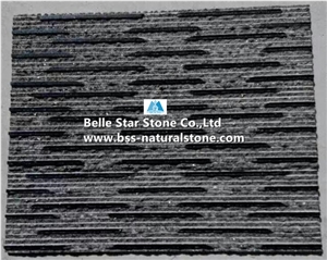 Black Marble Waterfall Culture Stacked Ledge Landscaping Stone Veneer