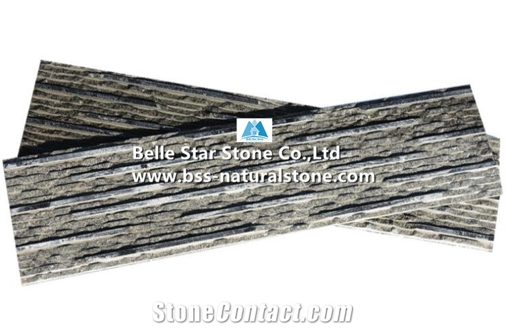 Black Marble Waterfall Culture Stacked Ledge Landscaping Stone Veneer