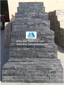 Black Quartzite Culture Stacked Ledge Thin Stone Veneer Cladding Panel