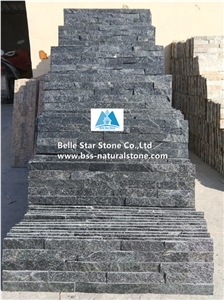 Black Quartzite Culture Stacked Ledge Thin Stone Veneer Cladding Panel