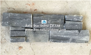 Black Slate Stacked Stone Veneer with Steel Wire Back,Culture Stone