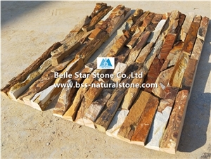 Brown Limestone Culture Stone,Split Face Stone Veneer,Stacked Stone