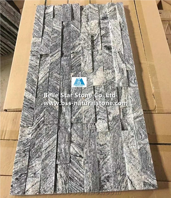 China Juparana Granite Stacked Stone,Multicolor Grain Stone Cladding