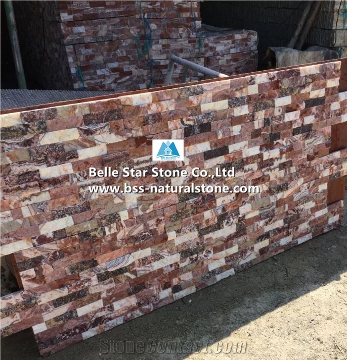 Glory Purple Lilac Marble Culture Stacked Ledge Stone Panels Veneer