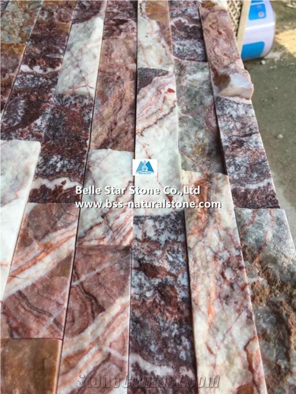 Glory Purple Lilac Marble Culture Stacked Ledge Stone Panels Veneer