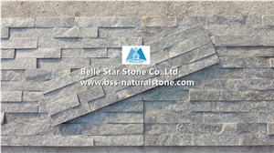 Green Quartzite Culture Stacked Ledger Stone Veneer Cladding Panels
