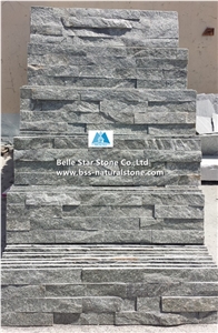 Green Quartzite Culture Stacked Ledger Stone Veneer Cladding Panels
