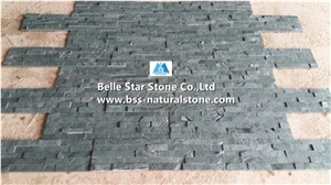 Green Riven Slate Split Face Culture Stacked Thin Stone Veneer Panels