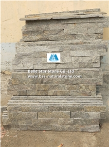 Grey Quartzite Culture Stacked Ledger Thin Stone Veneer Cladding Panel