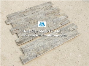 Grey Quartzite Culture Stacked Ledger Thin Stone Veneer Cladding Panel
