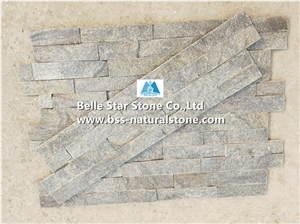 Grey Quartzite Culture Stacked Ledger Thin Stone Veneer Cladding Panel