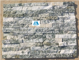 Lotus Green Marble Culture Stacked Ledge Stone Veneer Cladding Panels