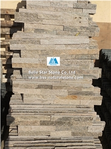 Pink Quartzite Culture Stacked Ledge Thin Stone Veneer Cladding Panels