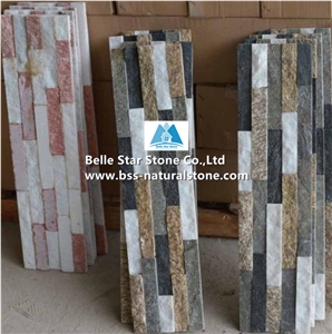 Quartzite+Granite Culture Stacked Ledge Stone Veneer Cladding Panels